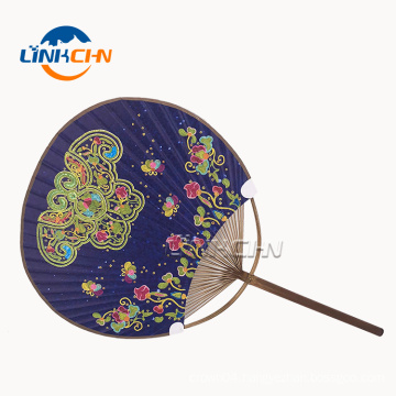 Cartoon decorative circular hand fan round fan in promotion